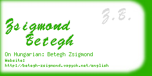 zsigmond betegh business card